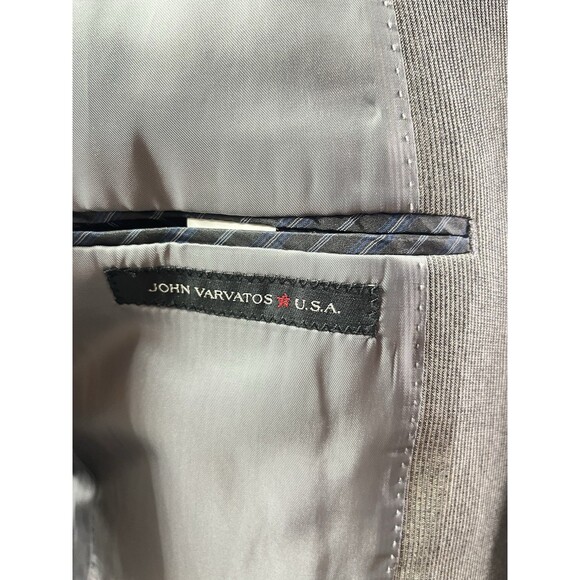 John Varvatos Blazer Jacket Mens 40R Gray Striped Cotton Lined Sport Coat NWOT - Picture 9 of 13
